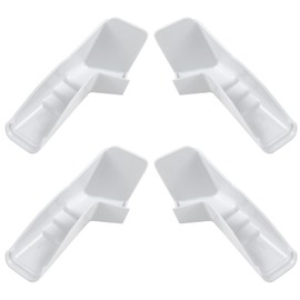 4 Pcs Rv Gutter Spouts, RV Rain Gutter Nozzles RV Rain Gutter Spouts with Extension Left and Right White Universal RV Exterior Roof Rainwater Protector Accessories for Trailers, Motorhomes and More