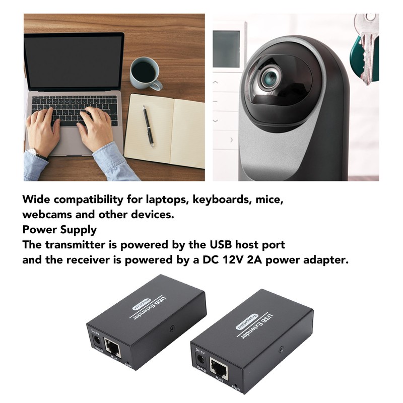 USB Extender 262ft Over Single Ethernet Cat5e 6 7 USB