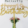 Bekaterea - Decoración para tartas de cumpleaños 13, acrílico dorado