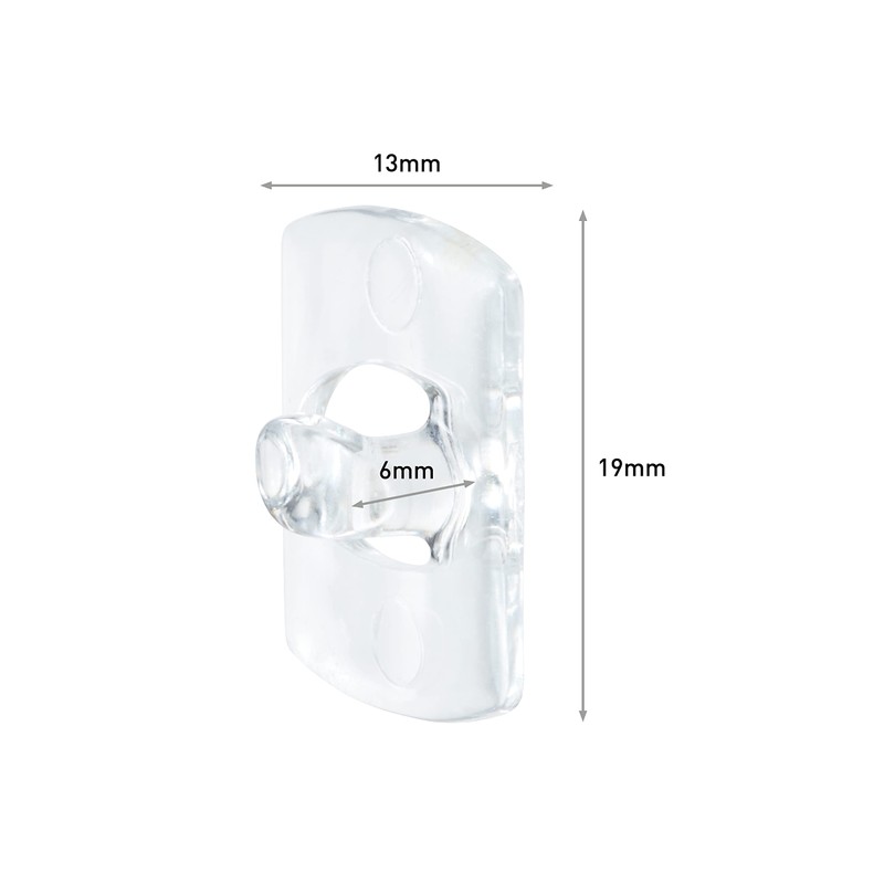 Command Dekorative Haken Streifen Transparent 17026CLR, farblos, Mini