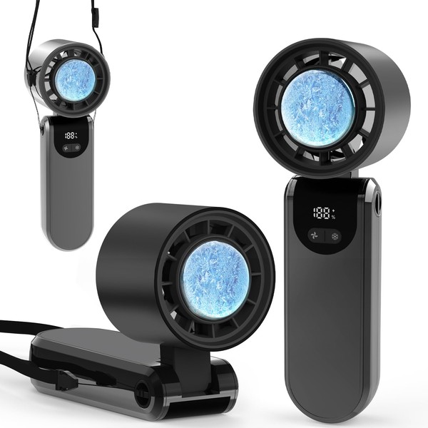 BCFHYK Portable Handheld Turbo Fan, 2025Upgraded Foldable Mini Personal Rechargeable