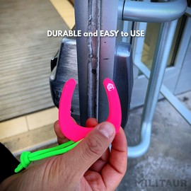 Militaur Door Stop/Jam. Glow in The Dark NEON. Stops Doors from Closing. Molle Compatible. Police, EMS, EMT, Fire Door Control. Movers, Delivery & Couriers Door Wedge. Door Pinch Guard. (3 Pack)