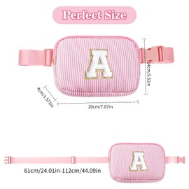 DOINEUFL Bumbags for Ladies, Letter Bum Bag, Suitable for 8 9 10 11 12 13 Years Old Girls Birthday Presents，Birthday Gifts for Girls They Will Need (Pink) (Pink)