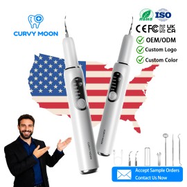 Hot Selling Home Ultrasonic Teeth Dental Tartar Scaler Calculus Plaque Remover Electric Portable Smart Tooth Cleanercolor: White