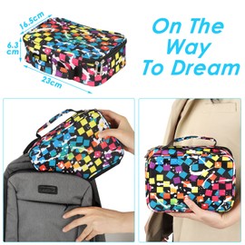 EDATOFLY 72 Slots Pencil Case, Large Capacity Zip Pencil Case, Stationary Case, Coloured Pencils Holder Case, Pencil Case with Inner Pocket, Square, pencil case