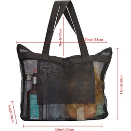 Quick Dry Toiletry Organizer Mesh Shower Bag, 1Pc Shower Caddy Portable Mesh Shower Caddy Tote Bag,Mesh Shower Caddy Bag Shower Tote Bag,Mesh Shower Bag Shower Caddy Portable Mesh Tote Bag with Zipper