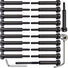 Toukioo Black Cable Railing Hardware Kit, for 1/8 Cable Railing System, for Metal & Wood Post, Stainless Steel Hidden Tensioner 20 Pcs