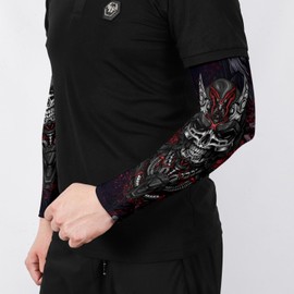 LUCKYLIGHT Cool sleeve UV sun protection armband, men, women, UPF 50+ youth outdoor, exercise to cover arm tattoo (Style12)