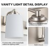 SOLFART Modern Brushed Nickel 3 Light Vanity Sconces for Bathroom,