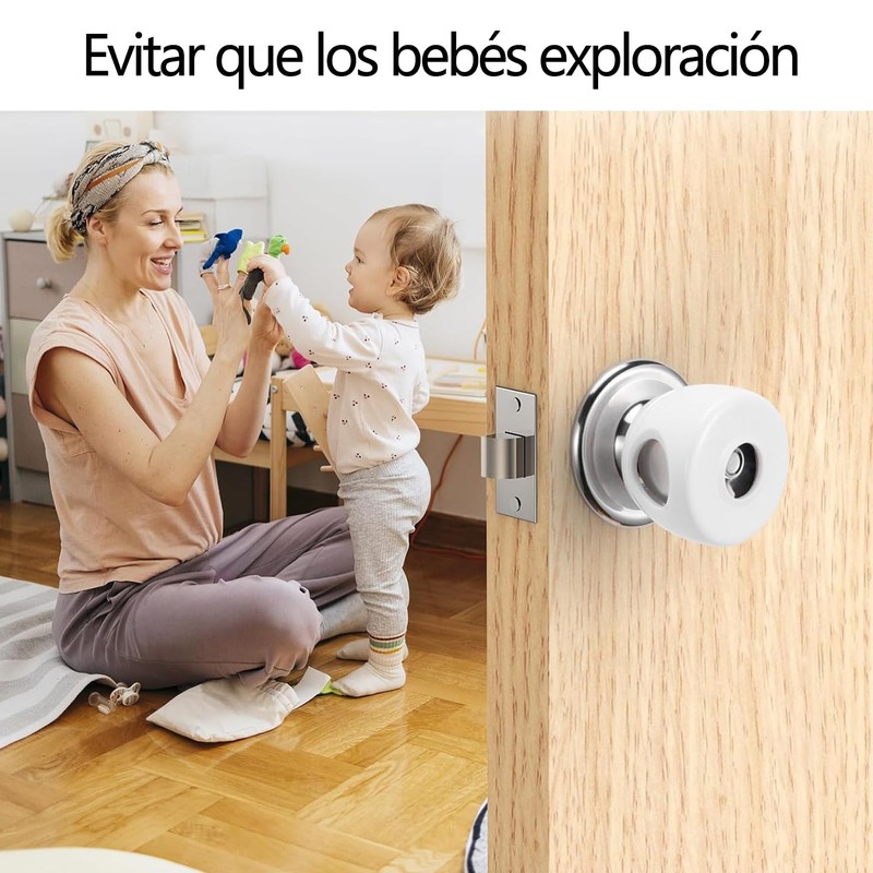 WEZCHUGHAOL Cubierta de Seguridad para Perilla de Puerta, 6pcs Cubiertas