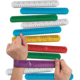 Fun Express - Ruler Slap Bracelets - Jewelry - Slap Bracelets - 12 Pieces