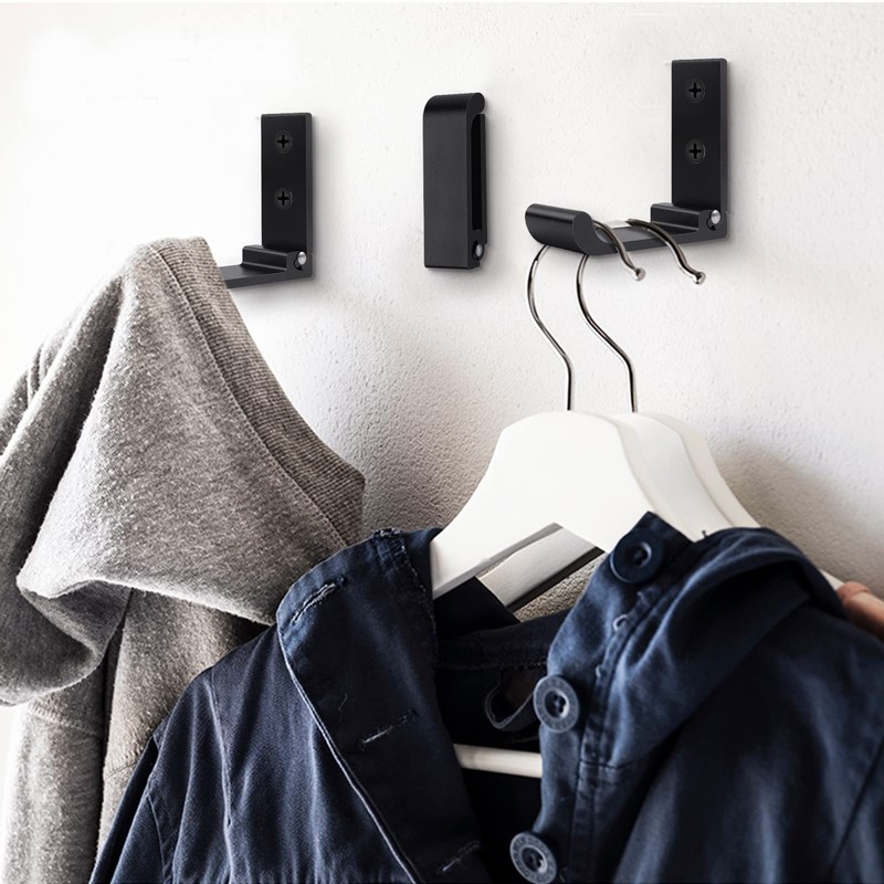Leryati Pack of 2 Folding Hooks, Foldable Wall Hooks, 90°