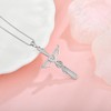 Oskani Angel Wing Necklace 925 Sterling Silver Cross Pendant 5A