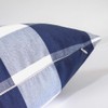 HOPLEE Farmhouse Pillow Covers 20x20 Navy Blue Pillow Cover with