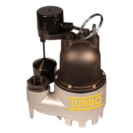Turbo 1/3HP Cast Iron Submersible Sump Pump with Vertical Switch