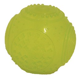 Rosewood Round Glow in the Dark Ball Pet Dog Chew Interactive Fun Play Toy Green