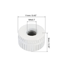 PATIKIL 25pcs M4 Cap Nuts Acorn Nut Screw Knob Caps Insert Bolt Cover Female Thread Knurled Hardware Accessories Lighting Fixture White