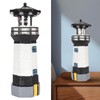 Solar Lighthouse 360 Degree Rotating Lighthouse Decoration Fadeless Resin LED