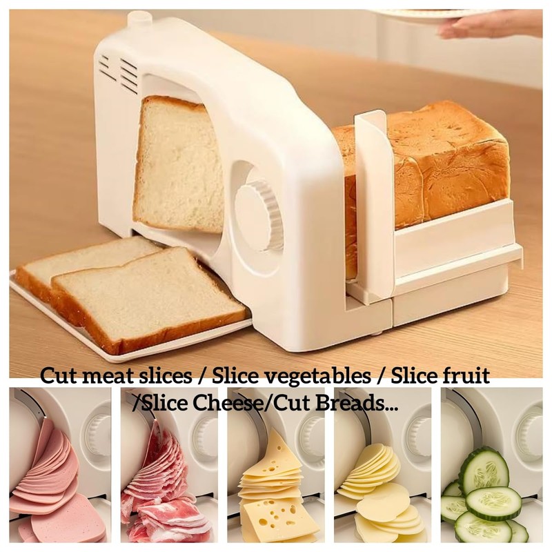 Meat Slicer for Home, 150W Foldable Deli Meat Slicer with