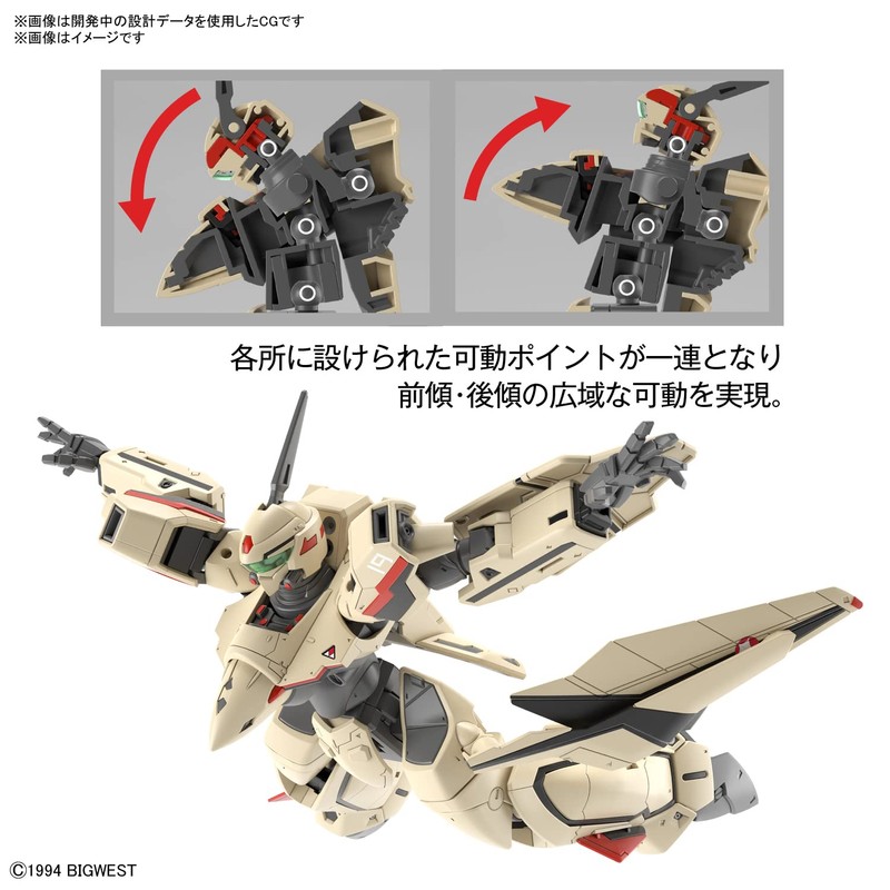 HG Macross Plus YF-19 1/100 Scale Color-Coded Plastic Model