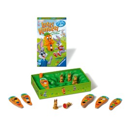 Ravensburger 20961 Lotti Karotti, Gift Game for 2-4 Players, from 4 Years, Compact Format, Travel Game, Rabbit Game, Teal/Turquoise Green