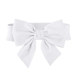 MUXXN Cinturón elástico elástico ancho para mujer, Blanco, L