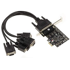 Kalea Informatique PCI Express Card (PCIE) RS232 Series 4 Ports to Male Chipset ASIX MOSCHIP 99100 - Windows, Linux, DOS