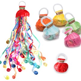 Pack of 10 Streamers Throw, Throw Streamers Wedding, Streamers Throwing Confetti, Hand Twisted Ribbons for Weddings, Birthdays, Christmas, New Year, Graduation, Random Colour