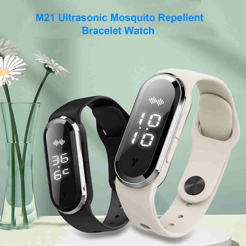 Ultrasonic Bracelet Watch USB Rechargeable 3 Modes Wristband Suitable for