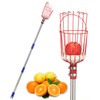 Fruit Picker, 8 FT Fruit Picker Pole with Large Basket,
