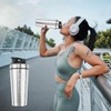 Suevut Stainless Steel Protein Powder Shaker with Leak-proof Lid and