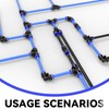 EterMutable 3/8 Inch OD Blue Polyurethane PU Pneumatic Air Hose