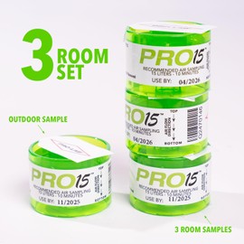 PRO15 Professional Air Sampling Cassettes (4 Pack) - Compatible with 15 LPM Pumps (Pump NOT Included) for Reliable Indoor Air Quality Mold Detection. Used by Thousands of InterNACHI / IAC2 Home Insp