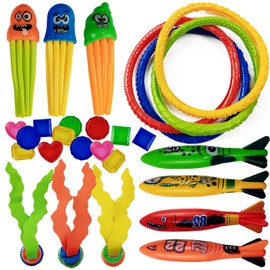 RONYOUNG 50PCS/Set Pool Diving Toys, Kids Swimming Pool Toys, Toddler/Kids Pool Toys, Swim Toys, Pool Dive Toys - Pool Games for Kids - Dive Toys for Pool for Kids, Toddlers, Adults, Family, All Ages