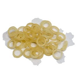 Magic Geek Inc 25 Bite Out Half Dollar Replacement Rubber Bands (Large)