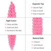 Pink Curly Wavy Braiding Hair Pre Stretched Deep Water Wave