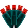 YULETIME Red One-Piece 5MM LED Christmas Lights, Total 48 Feet