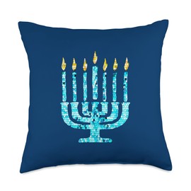 Chanukah Jews gifts Hanukkah kids Jewish Menorah Aba Ima Throw Pillow