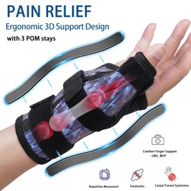 Kenspeed Thumb Brace Right Hand & Left with Wrist Support Finger Splints Thumb Stabilizer, Thumb Spica Splint Right Hand for Dequervain's Tenosynovitis, Tendonitis, Arthritis(Purple-Left, S)