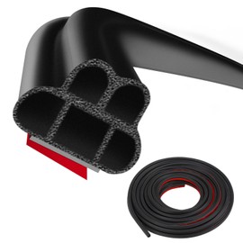 Car Door Seal Strip 32.8 Ft, Car Weather Stripping Double Layer L Shape Soundproofing Weatherstrip Self Adhesive for Auto Door (10M/32.8Ft).