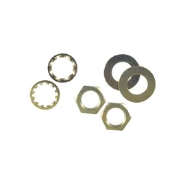Westinghouse 70628 Brass-Plated Steel Nuts and Washers, Assorted, 6 Pieces