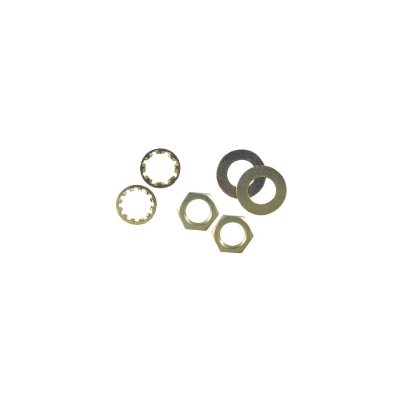 Westinghouse 70628 Brass-Plated Steel Nuts and Washers, Assorted, 6 Pieces