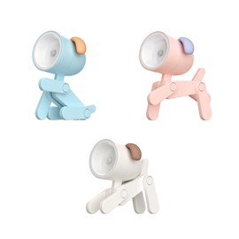 SpassLeben Cute Night Light for Kids, Mini Led Table Desk Lamp, Decorative Lamp Indoor Nightstand, Animal Pet Nightlights, Christmas Decorate Birthday Gifts for Children, Students (Dog 3 Colors-D)