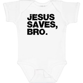 inktastic Jesus Saves, Bro. Baby Bodysuit 12 Months 0020 White 11520