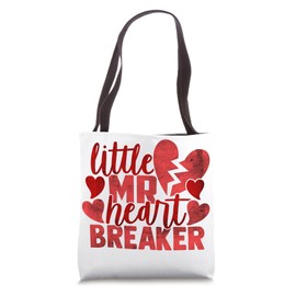 Little Mr Heartbreaker Funny V Day Mister Valentines Son Boy Tote Bag