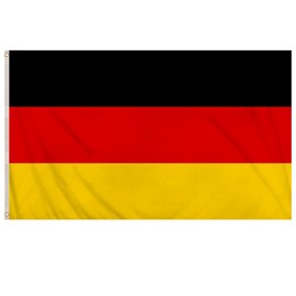3ft x 5ft Germany Flag - 91cm x 152cm German Flag with Double Stitched Seams, Football World Cup, Euros, Olympics, Flags 5ft x 3ft with Eyelets, German Decorations