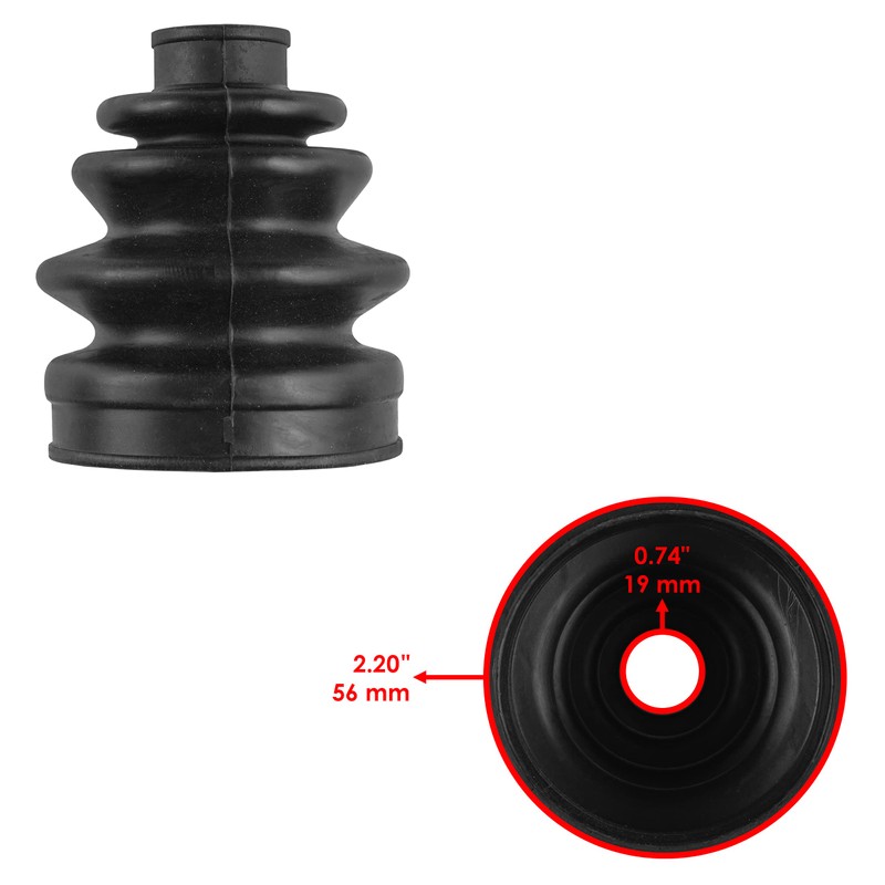 Caltric Front Inner Outer Axle Cv Boot Kit Compatible with