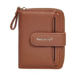 MARIYU Women's Bifold Wallet, Mini Wallet, Folding Coin Purse, Card Slot, Wallet, Braun