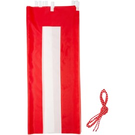 KH004-02IN Kouhaku Curtain Height 47.2 inches (120 cm) x Length 14.2 inches (360 cm) (2 Rooms) Tetoron Sponge Red and White String