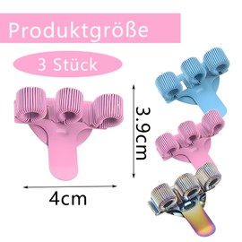 ClcIosis Pack of 3 Nurse Accessories Care Accessories Multicoloured Blue Pink Triple Pen Clips for Folders Notebooks School Supplies School